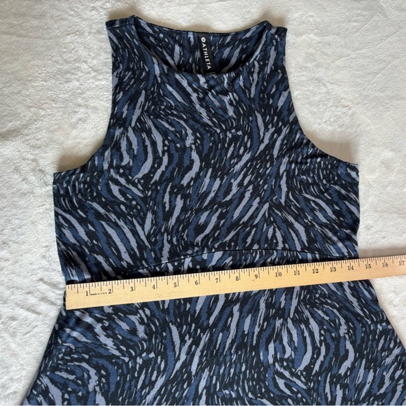 Athleta Blue and Black Patterned Mini Dress Size S Casual - Picture 6 of 10